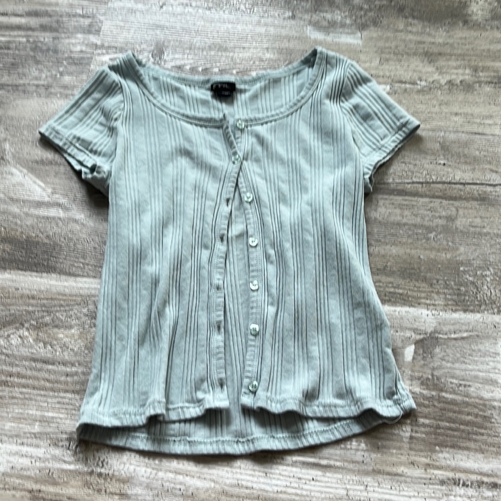 Kids blue button up blouse